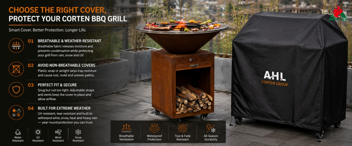 Selection Criteria for Dedicated Winter Protective Covers for Corten Steel BBQ Grills